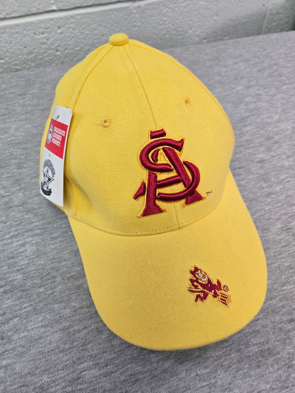 Arizona State Sun Devils Hat One Size Mens Yellow NCAA Baseball Old School Cap